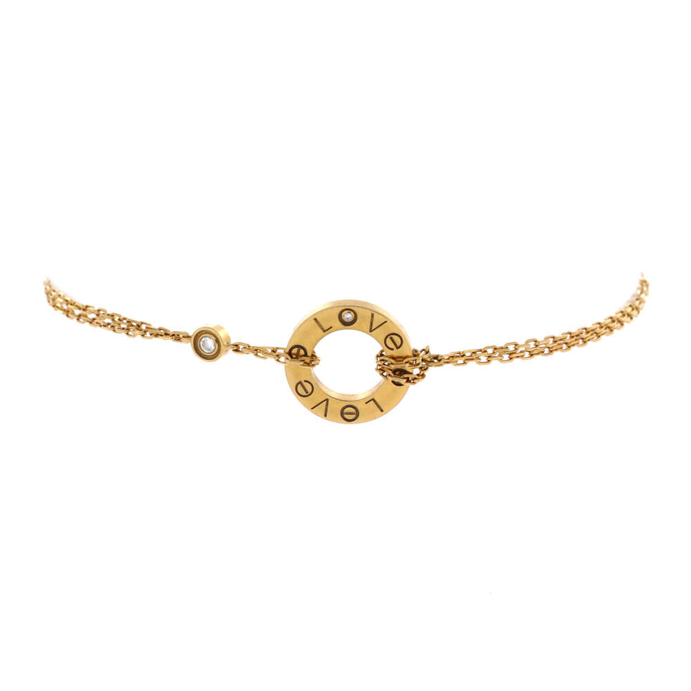 Cartier 2 Diamonds Love Bracelet 18K Yellow Gold with Diamonds